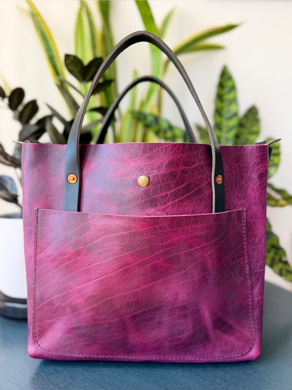 Go Forth Goods GFG Grape Bison Small Avery Tote Bag